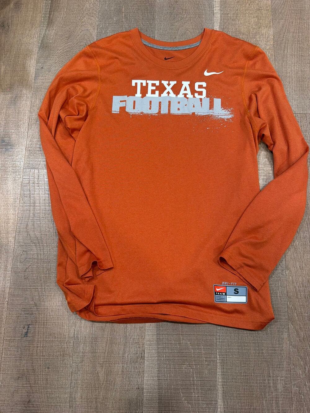 Texas Longhorns Nike Dri Fit Performance L/S Crew Shirt Orange
